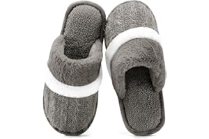 GOEWY Cozy Slippers for Women Indoor and Outdoor Fuzzy House Shoes with Memory Foam Anti-Skid Sole Gifts for Women Mom Girlfriend Ladies