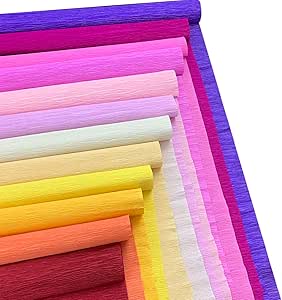 Rollo De Pliegues De Papel Crepe Extrafino Surtido Para Flores De Papel Crepe Ebay