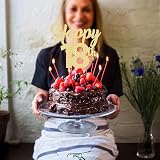 Gyufise 3Pcs Happy 18th Cake Toppers Gold Glitter 18th Birthday Decorations view 7