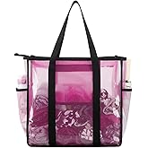 JIANYA Clear Tote Bag Beach Bags for Women Large Waterproof Sandproof Tip-proof Shoudler Tote Bag Swim Pool Bag