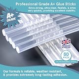 Smith’s Professional 7mm x 100mm Glue Sticks 50 Pack Clear EVA RoHS Certified view 2