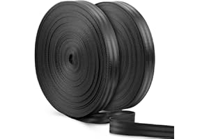 FineCheer 2 Rolls 98 Yards Nylon Webbing Strap 1 Inch Heavy Duty Webbing Roll Flat Climbing Webbing for Indoor Outdoor Gear Crafting DIY Repairing Belt Camping Hiking Sports