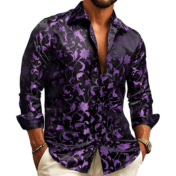 Uillui Sequin Dress Shirt for Men Sparkle Wedding Suit Long Sleeves Button  Down Metallic Shiny Shirts Disco Party Outfits at Amazon Men's Clothing  store