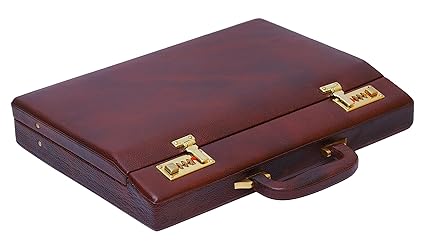 BRAND LEATHER 20 LTR Brown Briefcase