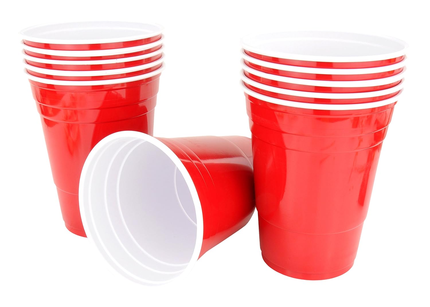 PACK OF 50 RED American Party Cups 16oz Disposable Party Cups