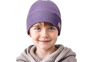 Sukeen Kids Beanie Hat for Boys Girls Ages 4-12 Soft Knitted Hat Seepage Proof Warm Skull Cap for Daily Outdoor