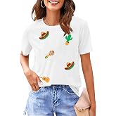 VVNTY Cinco De Mayo T Shirt for Women: Let's Fiesta Shirts Funny Mexican Party Tee Sombrero 5 De Mayo Graphic Tops
