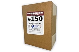 INDUSTRIAL MINERAL SUPPLY Aluminum Oxide - 12 LBS - Sand Blasting Abrasive Media for Sandblasters, Sandblast Guns and Blast Cabinets (#150 Grit (Fine))