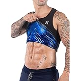 Kewlioo Men's Heat Trapping Pullover Sweat Enhancing Vest - Sauna Suit Shirt Compression Vest Shapewear Top for Gym Exercise