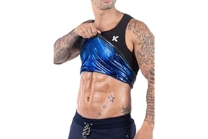 Kewlioo Men's Heat Trapping Pullover Sweat Enhancing Vest - Sauna Suit Shirt Compression Vest Shapewear Top for Gym Exercise