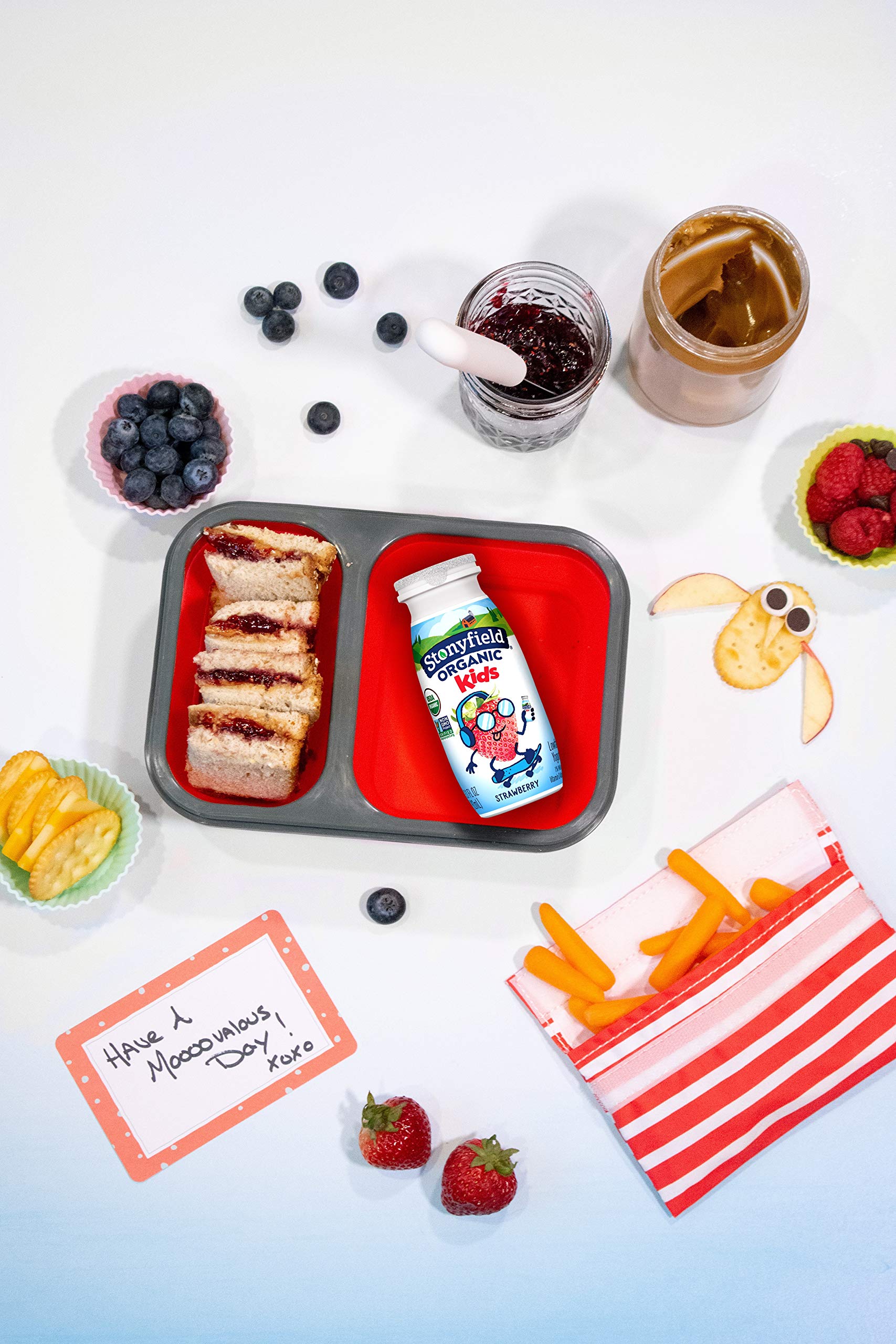 Stonyfield Organic Lowfat Yogurt Smoothies, Strawberry, 3.1 oz., 12 Ct - #1 Organic Kids Yogurt, Real Fruit & Wholesome Ingredients, 12 count (pack of 1)