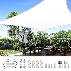 Quictent 24X24FT 185G HDPE Square Sun Shade Sail