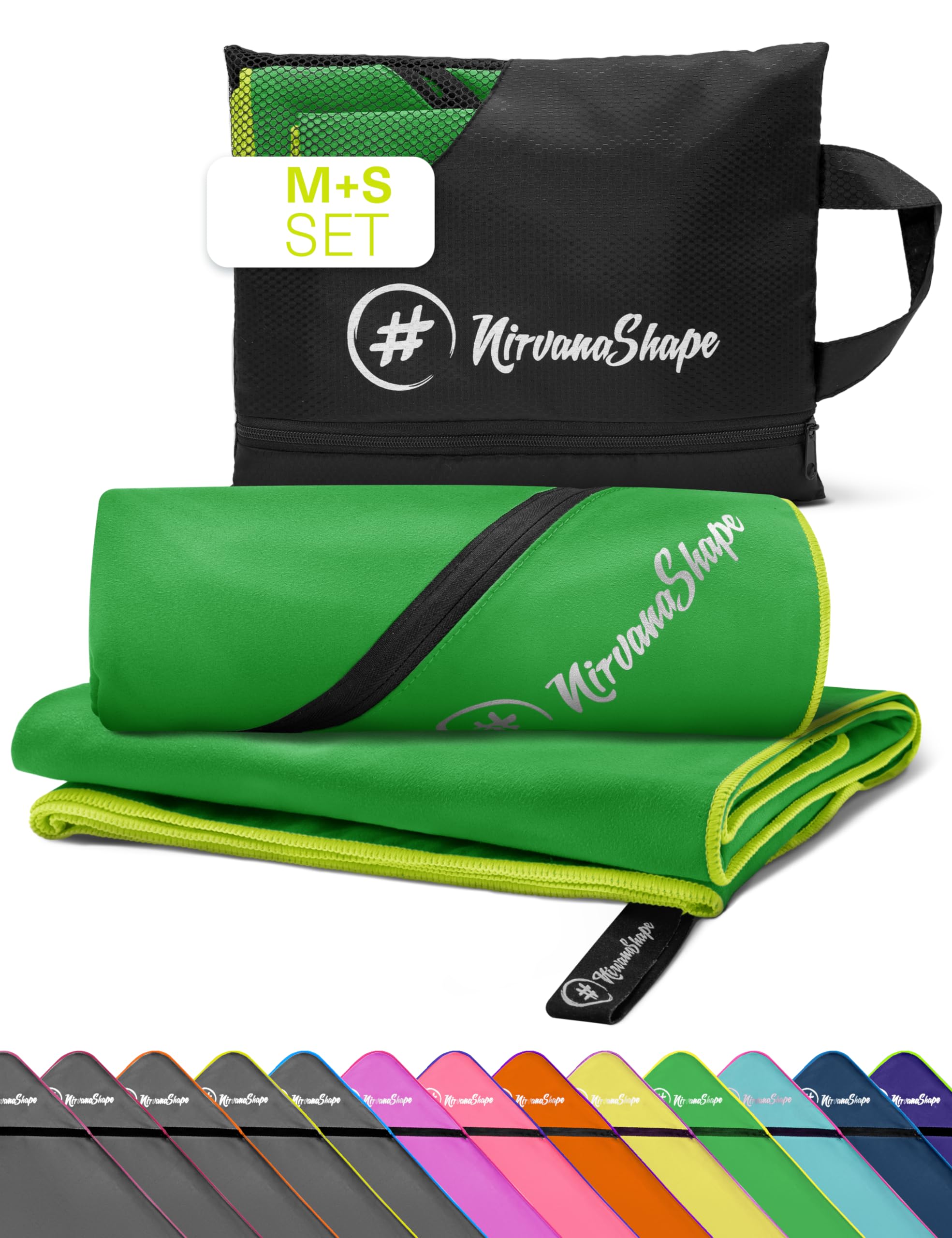 NirvanaShape Microfiber Towel, Absorbent, Lightweight, Quick-Drying, Ideal for Travel, Sports, Fitness, Yoga, Sauna, Swimming