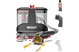 NIQULIT Portable Carpet & Upholstery Cleaner Machine - 15Kpa Deep Cleaning for Area Rugs, Pets, Couch & Car, Cleaning Machine with Dual Size BrushHead & Self-Cleaning System, Spot Cleaner for Stairs/Furniture