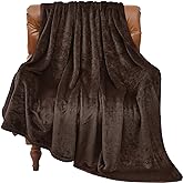 BEDELITE Fleece Blanket Brown Throw Blankets for Couch & Bed, Luxury Plush Cozy Fuzzy Blanket 50" x 60", Super Soft Warm Lightweight Throw Blanket for Travel Camping