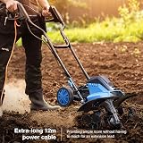 Hyundai 1500W Electric Garden Tiller Cultivator 45cm 22cm 10m Cable view 3