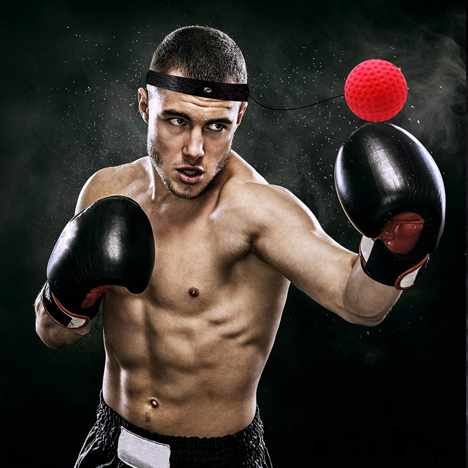 Boxing Fight Ball Reflex for Improving Speed Reactions and Hand Eye Coordination，Punching Ball Headband For Reflex & Strength Training, Combat Sports Training and Fitness, for women & men