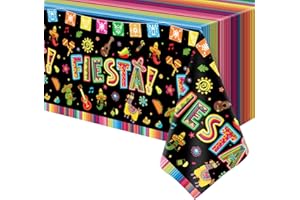 DVAORC 4 Pack Cinco De Mayo Printed Fiesta Mexican Table Cover Fiesta Party Tablecloth Taco Night Table Cloth Mexican Themed Party Tablecloth Mexican Party Supplies 86 x 51 in (220 x 130cm)
