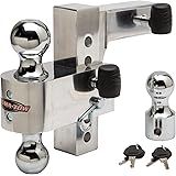 Aluma-Tow 8 In Drop Adjustable Hitch Mount W/ Carrying Case, 2 In Receiver By Ur