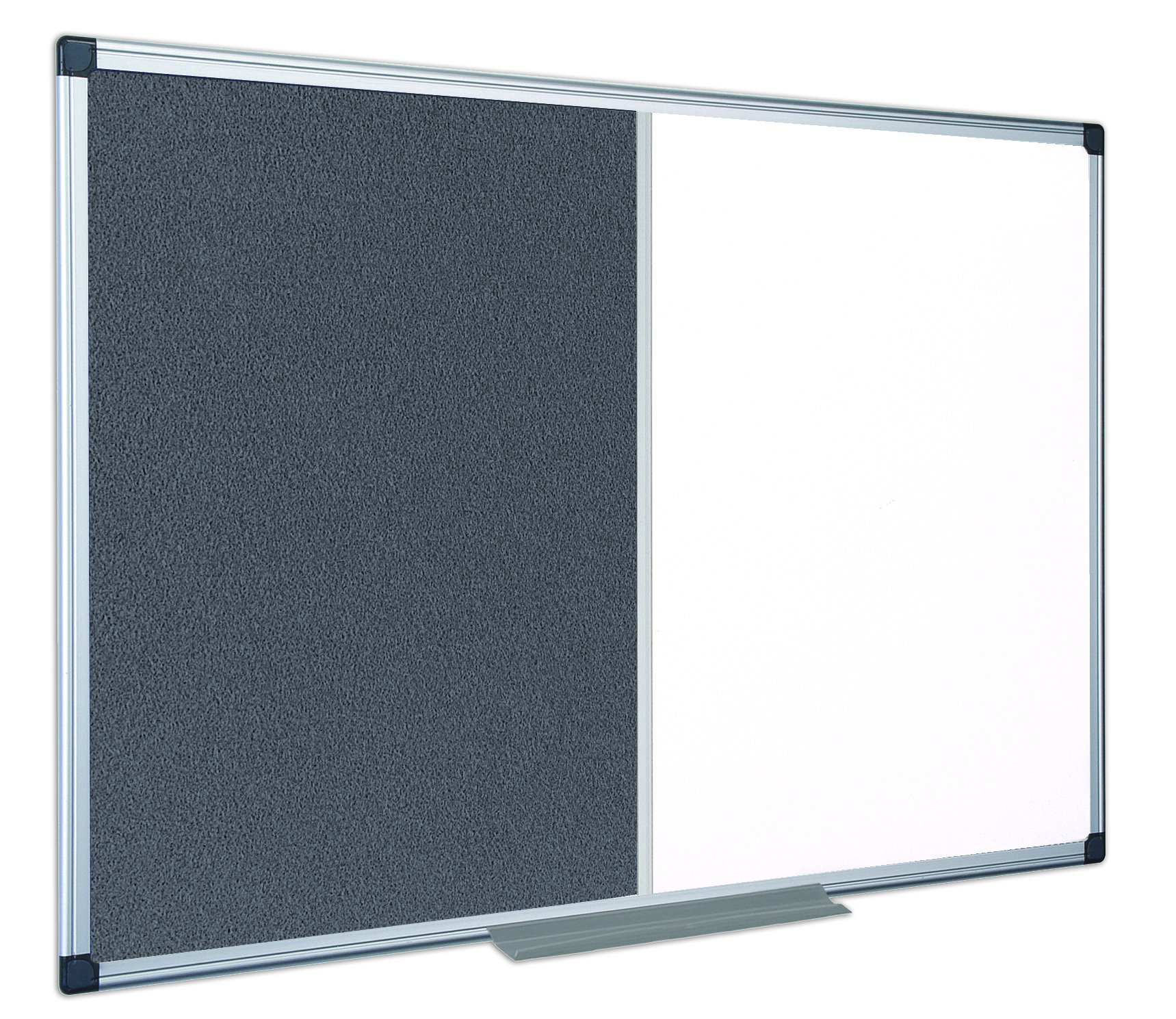 Bi-Office Combination Board Maya, Grey Felt/Melamine, Aluminium Frame, 180 x 120 cm
