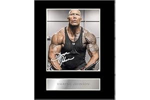 iconic pics Dwayne Johnson Signed Mounted Photo Display
