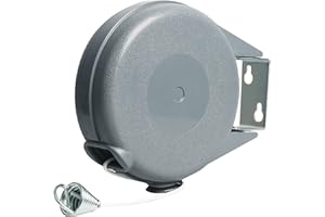 ZOES HOMEWARE Retractable Clothesline Heavy Duty Retracting Clothes Line Outdoor and Indoor with Durable ABS Shell and 38 Feet Extruded PVC Line,with Lock to Prevent Sagging