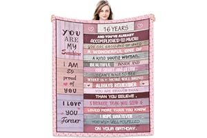 Joyloce Sweet 16th Birthday Gifts for Girls Blanket 60"x50", Sweet 16 Gifts for Girls - Best 16th Birthday Gift Ideas - Funny Gift for 16-Year-Old Girl - 16th Bday Party Decorations for Women Blankets