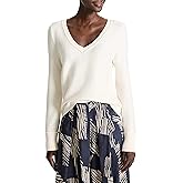 NIC+Zoe Womens Baby Garter V-Neck Sweater