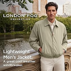 LONDON FOG mens Auburn Zip-front Golf
