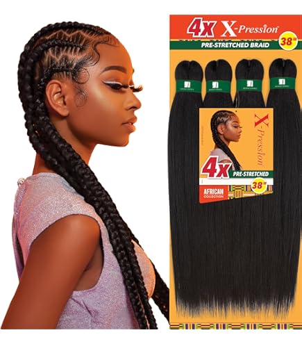 Amazon.com : Freetress Synthetic Braids - 3X Pre-Stretched Braid