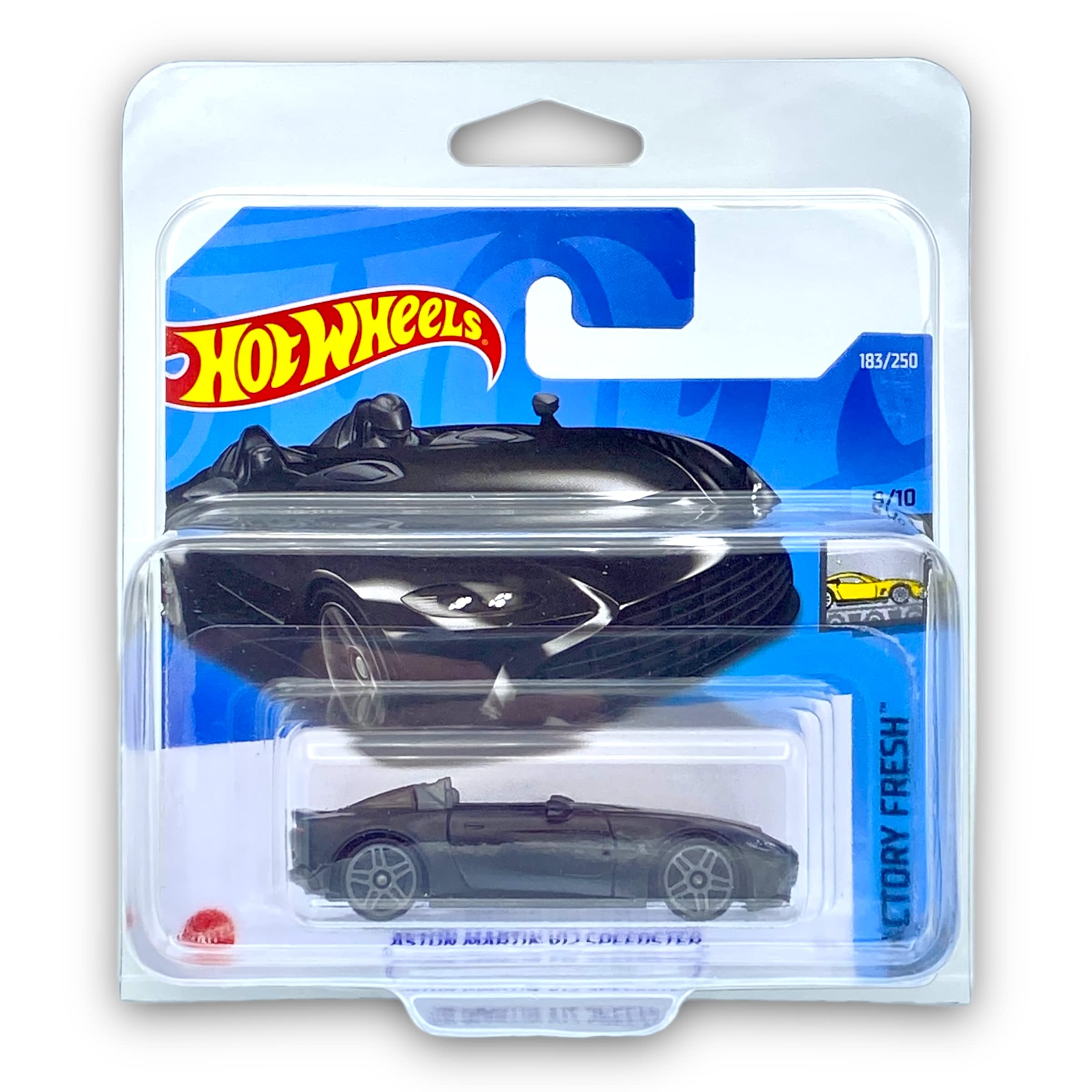 Hot Wheels Aston Martin V12 Speedster (Black) 9/10 Factory Fresh 2022 - 183/250 (Short Card) - COMES IN A KLAS CAR KEEPER PROTECTIVE COLLECTORS CASE - HCX71, (HW0280)