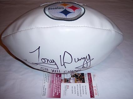 steelers team autographed football
