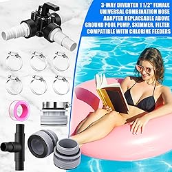 DoubleFill 3 Way Swimming Pool Diverter Valve Hose
