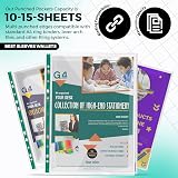 G4GADGET 100 A4 Punched Pockets 30µm 10-15 Sheets Reinforced File Wallet view 5
