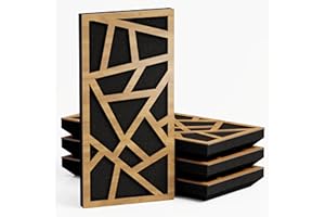 4 Pack — Narrow Sound Absorption-Diffuse Acoustic Panel | 50x25cm | Absorption - Diffusion - Reflection - Soundproofing | Mod