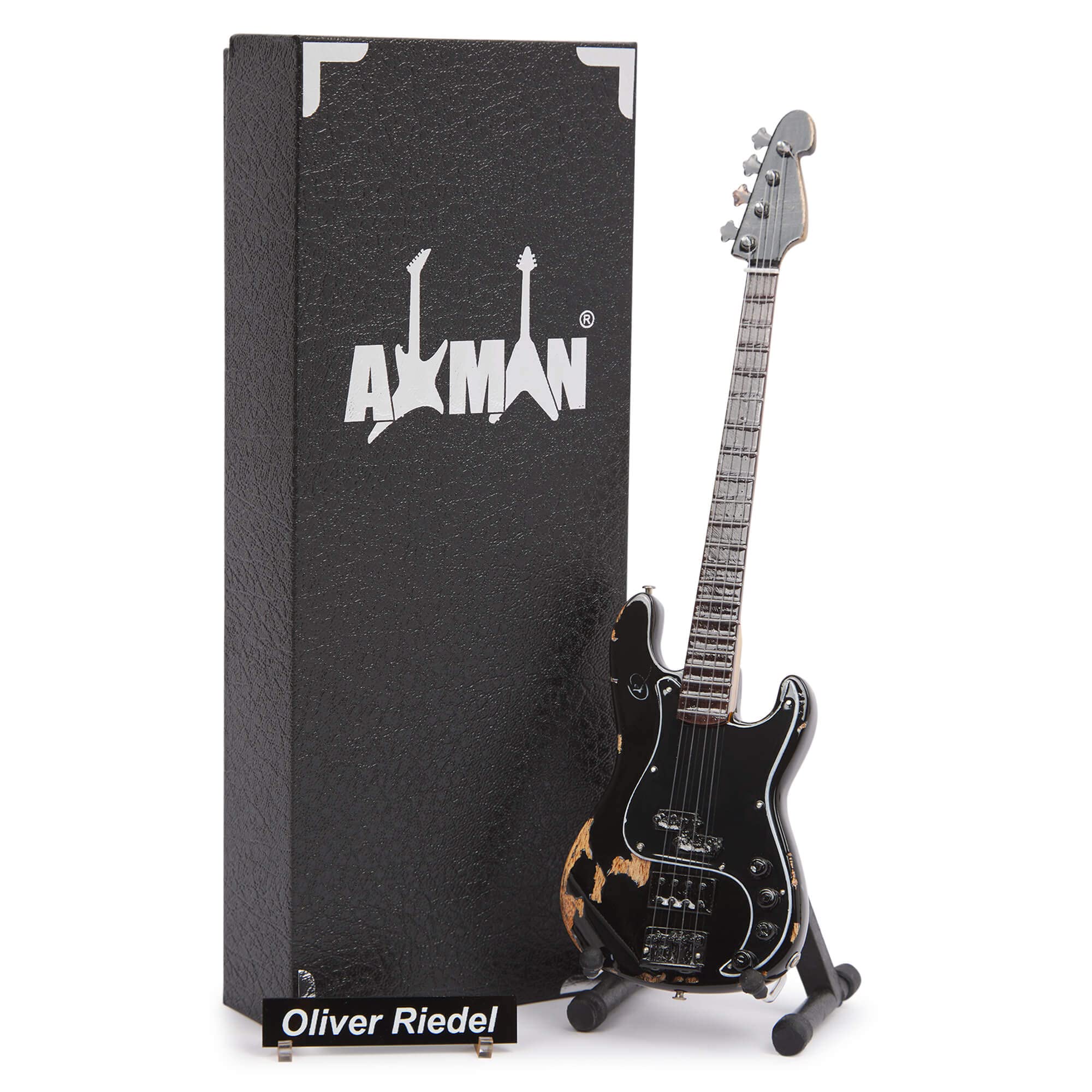 Axman Oliver R "Ollie" Miniature Bass Guitar Replica | Handmade Music Gifts