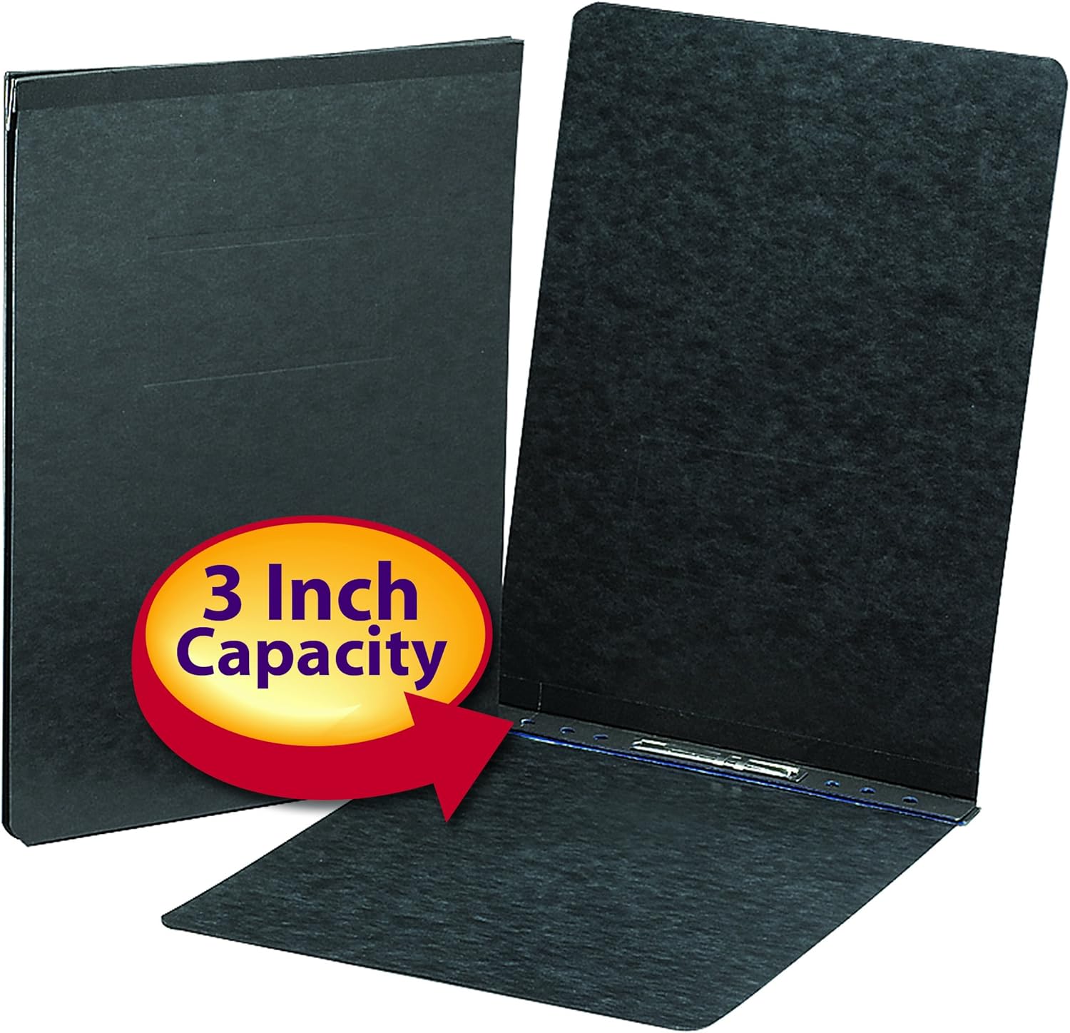 Smead PressGuard Report Cover, Metal Prong Top Fastener with Compressor, 3" Capacity, Sheet Size 11" x 17", Black, 10 per Box (81178) : Binding Covers : Office Products