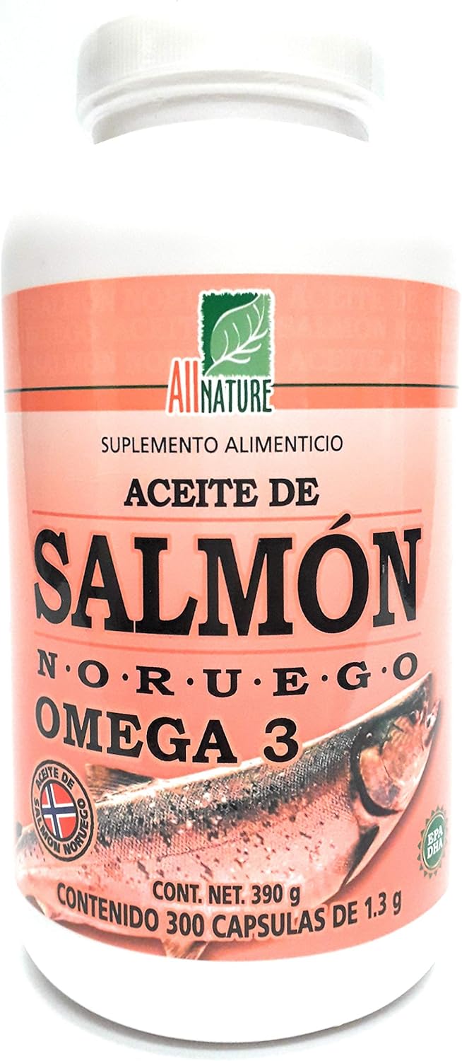 Aceite de salmon Noruego Omega 3 All Nature 300 capsulas