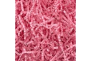 Corlcol 1LB Crinkle Cut Paper Shred Filler for Gift Box Bag and Basket On Valentine's Day(Pink)