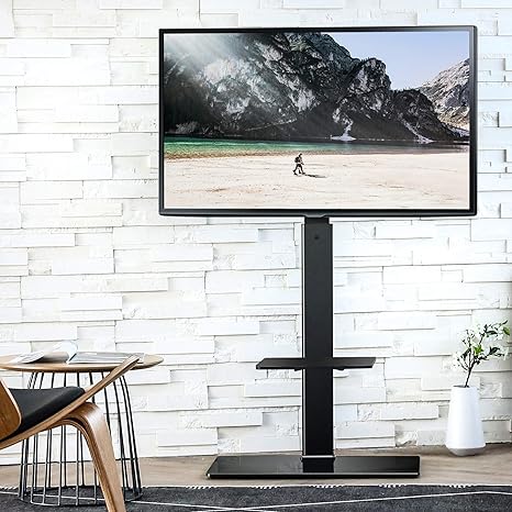 Amazon Fitueyes テレビスタンド 壁寄せテレビスタンド 高さ調節可能 ラック回転可能 ブラック Tt7001mb 2段式 ローボード テレビ台 オンライン通販