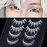 outopen White False Eyelashes Halloween White Eye