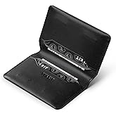 VULKIT Slim Minimalist Card Holder RFID Blocking Leather Credit Card Holder Front Pocket Wallet Magnetic Closure