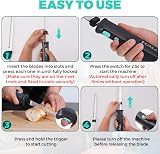 HAUSHOF Cordless Electric Carving Knife Set 8V with 2 Blades & Fork view 6