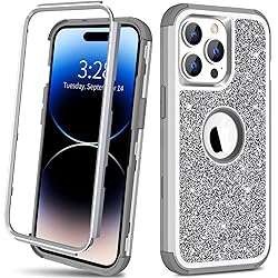 Hython for iPhone 14 Pro Max Case Glitter, Cute
