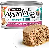 Purina Beneful Small Breed Wet Dog Food, IncrediBites Loaf With Real Salmon Recipe - (Pack of 12) 3 oz. Cans