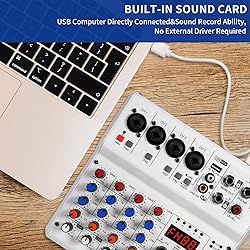 6-Channel Audio Mixer with 99 Sound Effects for