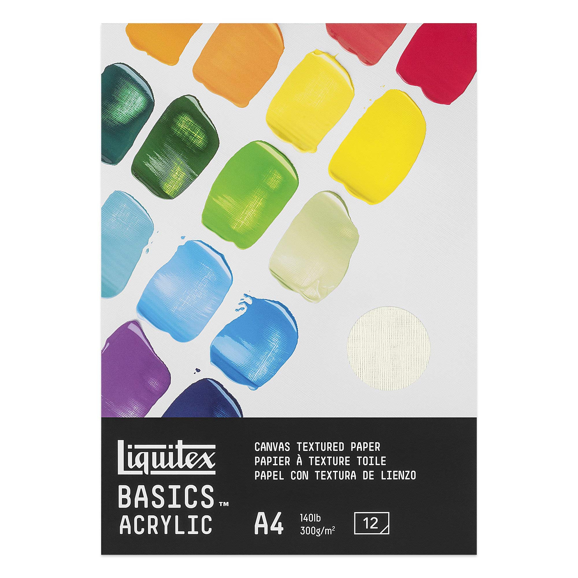 Liquitex Acrylic Paper Pads - A4 Size, 12 Sheets, 300GSM, Ideal for Acrylic Painting