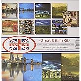 Reminisce Britain Scrapbook Collection Kit, Multi Color Palette 12-x-12-Inch
