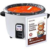 20 Pack Slow Cooker Liners, (Fits 3-8 Quarts) Disposable Oval Slow Cooker Bags for Crock Pot, BPA-Free and Easy to Clean, 13"x 21"