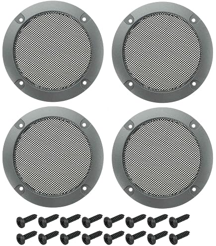Uxcell 2pcs 3" Silver Speaker Grill Mesh – Round Woofer Guard Protector Cover